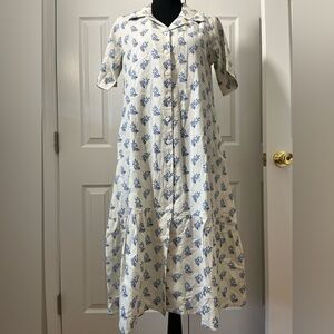 Janasya Printed Midi Dress XS